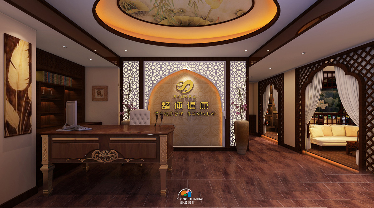 深圳羅湖中醫(yī)館設計 養(yǎng)生會館設計 中式風格